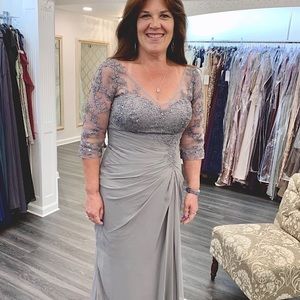 Beautiful mother of the bride long gown